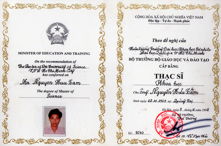 MSc. Certificate